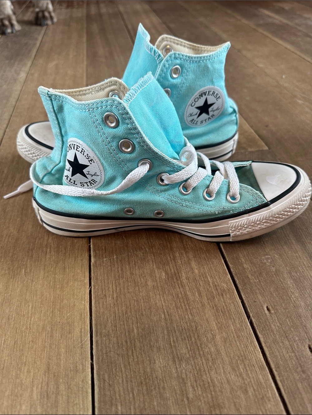 Light blue converse high top sneakers size 6.5 women’s